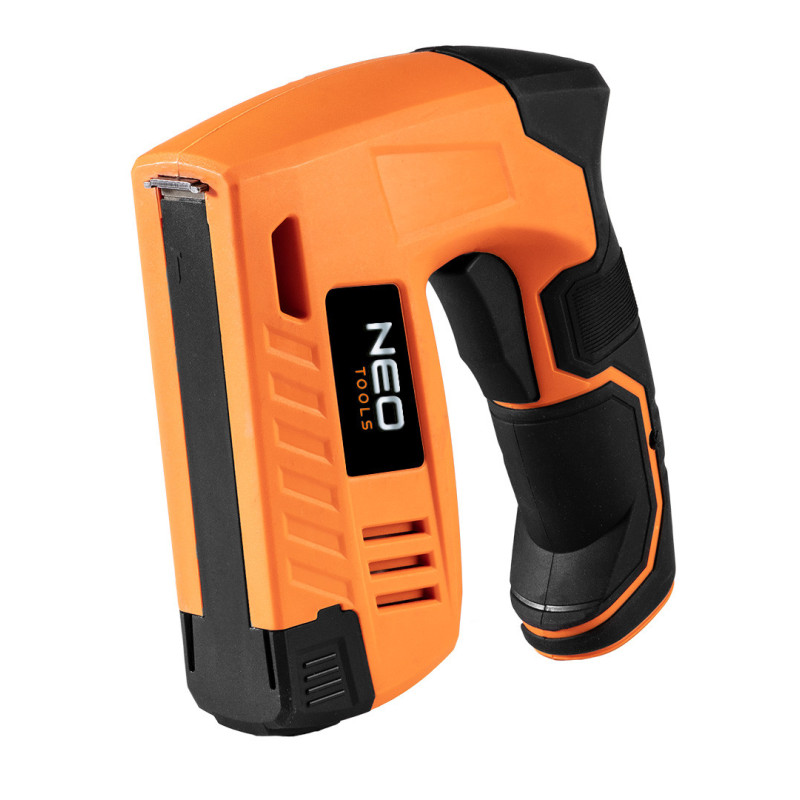 Меблевий акумуляторний степлер NEO Tools 16-050, 4V, micro USB, набір скоб і цвяхів