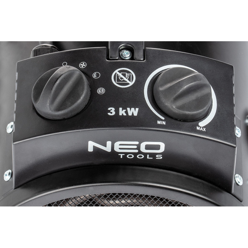 Обігрівач електричний NEO Tools 90-068, 3 кВт, захист від перегріву, портативний