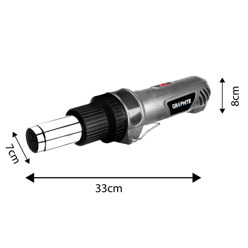 Термофен GRAPHITE 59G523, 2000 Вт, температурні режими 350°C і 550°C, прямий