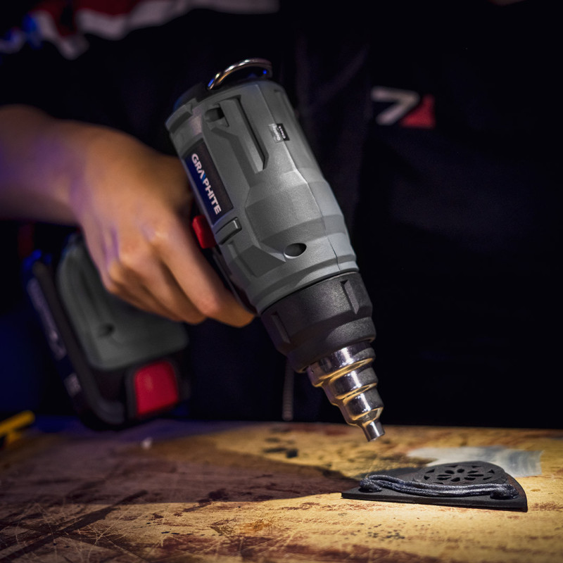 Акумуляторний термофен GRAPHITE 58G082 (18V, 550°C, 200 л/хв) без АКБ