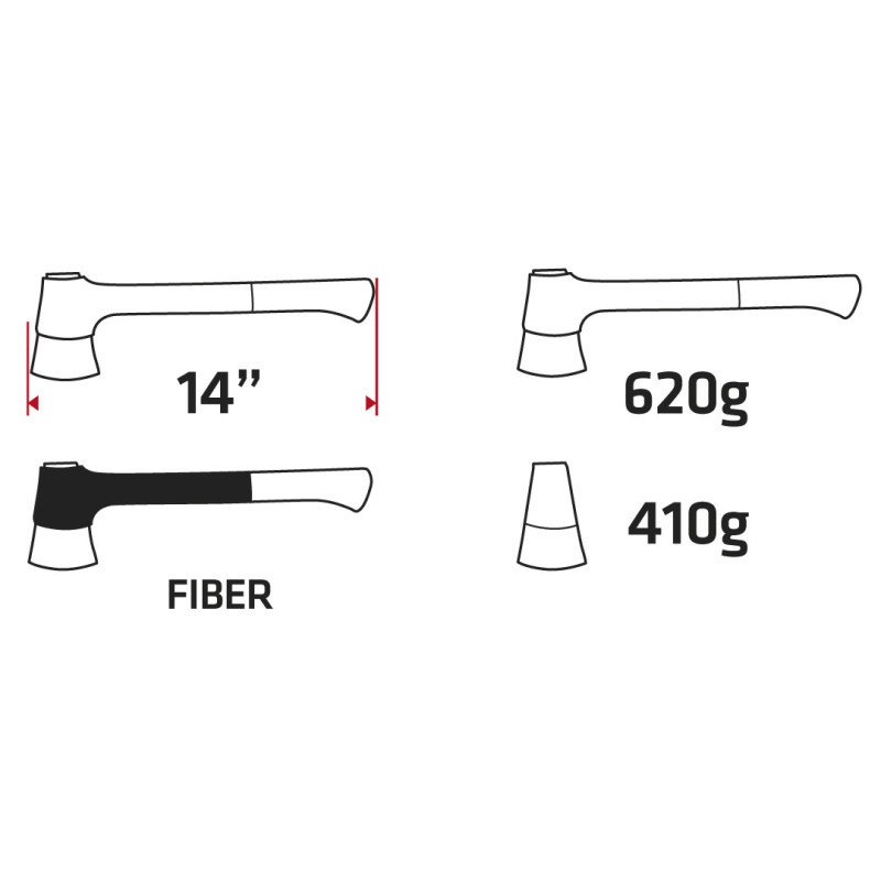 Сокира VERTO 05G100  з PTFE-покриттям та посиленим з’єднанням – міцність та довговічність