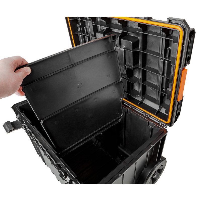 Модульний ящик на колесах NEO TOOLS 84-266, телескопічна ручка, великий об’єм, професійний